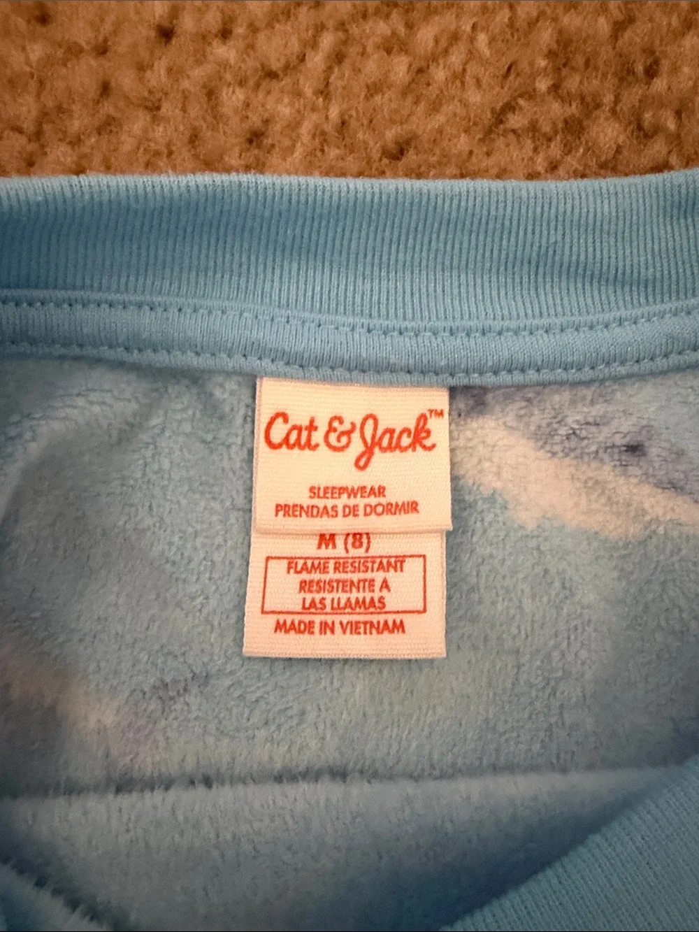 Cat & Jack Light Blue Shark Pajama Set
